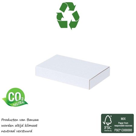 Banzaa Banzaa Brievenbusdoos A6 ‒ 180x115x28mm Verzenddozen FSC Gerecycled 100 Stuks