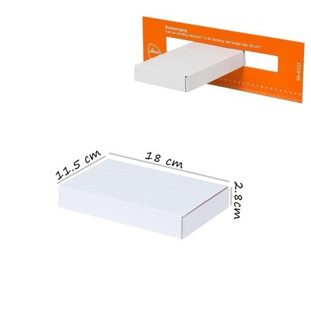 Banzaa Banzaa Brievenbusdoos A6 ‒ 180x115x28mm Verzenddozen FSC Gerecycled 100 Stuks