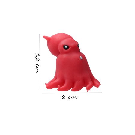 Banzaa Banzaa Fidget Zeemonster ‒ Anti stress Knijp Speelgoed ‒ Rood, Paars