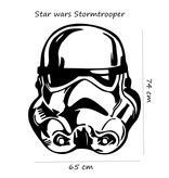 Star Wars  Maxi Muursticker - Stormtrooper - Zwart/Wit - 65x74cm