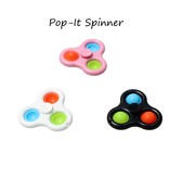 Banzaa  Pop it Simple dimple Fidget Spinner ‒ 2 in 1 set 3 stuks ‒ Rage 2021 Roze