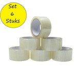 Banzaa  Verpakkingstape Low Noise tape – Transparant PP Acryl 50mm 66m 28MY Strong 6 Rollen