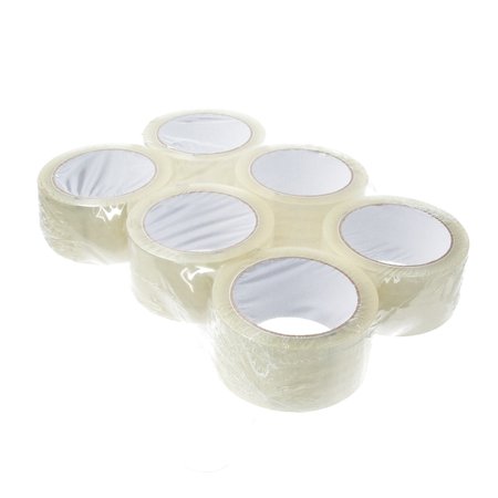 Banzaa  Verpakkingstape Low Noise tape – Transparant PP Acryl 50mm 66m 28MY Strong 6 Rollen