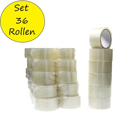 Banzaa Verpakkingstape Low Noise tape – Transparant PP Acryl 50mm 66m 28MY Strong 36 Rollen