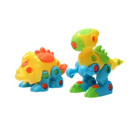 Banzaa Bouw je eigen Dino set 2 stuks - constructie Dinosaurus Triceratops & T-Rex