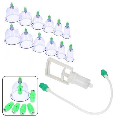 KL 20-Delige Cupping Set met 6 Formaten Cups Pull Out Vacuüm Apparaat | Cupping Therapy Set Anti Cellulitis | Chinese Massage Therapie | Vacuüm Cups Therapie met Pomp | Wellness | Anti Cellulite