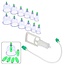 KL 20-Delige Cupping Set met 6 Formaten Cups Pull Out Vacuüm Apparaat | Cupping Therapy Set Anti Cellulitis | Chinese Massage Therapie | Vacuüm Cups Therapie met Pomp | Wellness | Anti Cellulite