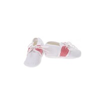 Babyschoenen Newborn Junior Wit Met Rode Ruitjes