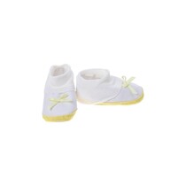 Babyschoenen Hoog Newborn Meisjes Wit/geel Met Strik