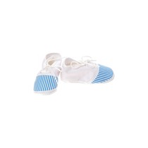 Babyschoenen Newborn Junior Wit/blauw Met Strepen