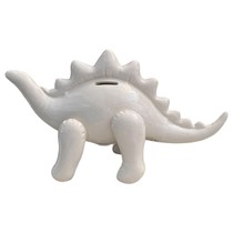 Spaarpot - dino - kinderkamer - Stegosaurus - wit