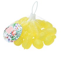 20 Plastic ijsblokjes in Ananas vorm - Geel