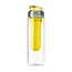 Merkloos Drinkfles/waterfles met fruitfilter geel 650 ml - Fruit infuser - Fruitwater fles transparant/geel