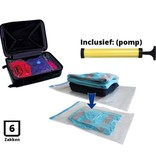 Benson  Vacuum Opbergzakken - Inclusief Pomp - 6 Zakken - Ideaal Voor Reizen - Compact Inpakken - 60% Meer Ruimte