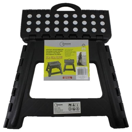 Benson Opstapje 1 trede vouwbaar kunststof - Opstap voor caravan of camper - Goedgekeurd EN14183 Zwart
