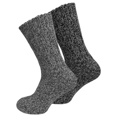 VCA-Textil Socke | Sokken | Klassieke Noorse Sok | Warme Noorse Sokken & Grof Gebreid | Maat 39/42 | 2 Paar
