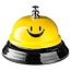 Gadget Master Tafelbel - Geel - Receptiebel - Gong - Handbel - Kantoorartikelen - Hotelbel - Tafelbelletje