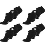 VCA-Textil Kappa Sokken - Sneakersokken - Korte sokken - 12 Pack - Zwart - Maat 43-46