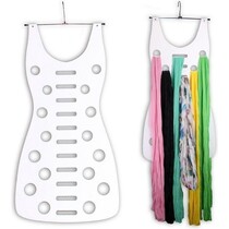 Sjaalhanger wit op haak 72 cm