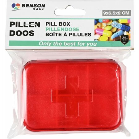 Benson Pillendoosje - Pillendoos - Medicijn Doosje - Zakformaat - Klein - 6 vakken