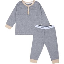 KUUK'n, jongens pyjama streep blauw, 62/68