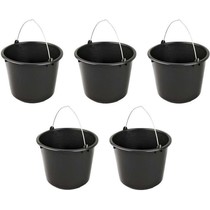 5x Stevige huishoud emmers 12 liter - Bouwemmer - Schoonmaak emmer