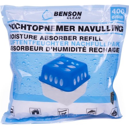 Benson Benson clean vochtopnemer navulling - 400 gram - voor alle vochtvreters