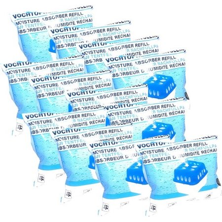 Merkloss 12 x 400 Grams Vochtvreter navullingen 12 zakjes tegen schimmelvorming