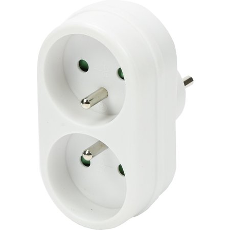 Benson Benson Verloopstekker - Splitter 2 Weg met Pen Aarde - 3680W - België & Frankrijk