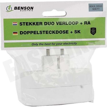 Benson Benson Stekker- 2 Weg RA (Horizontaal)