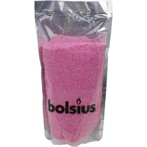 Fijn Decoratief Zand Roze BOLSIUS - 500GR - Decoratie - Sierzand - Gekleurd Zand Decoratief - Kaars / Bloempot / Vaas / Bloemstuk versiering - Zandkorrels - Knutselmateriaal - Decoratie Glitter zand - Opvulzand