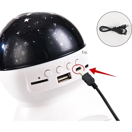 Merkloos Star projector nachtlampje hemel led usb - Bluetooth speaker