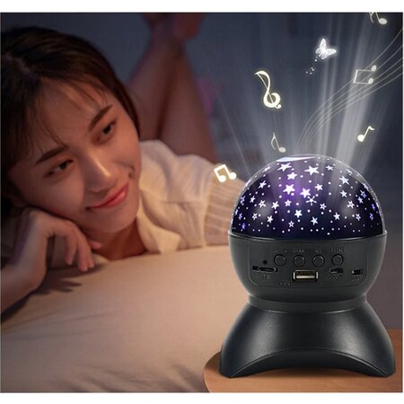 Merkloos Star projector nachtlampje hemel led usb - Bluetooth speaker