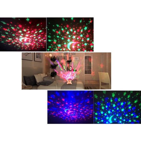 Merkloos Star projector nachtlampje hemel led usb - Bluetooth speaker