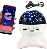 Merkloos Star projector nachtlampje hemel led usb - Bluetooth speaker