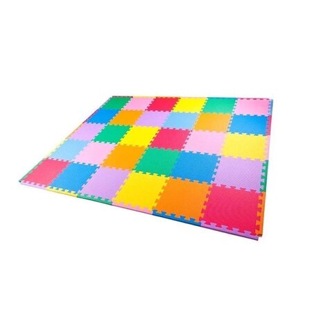 Benson Puzzelmat van Foam – 30x30cm 9 Delig – Vlo – Speelmat voor Baby’s en Kinderen – Blauw