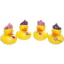 4x Badeendjes prinsessen badspeelgoed 5 cm - Speelgoed - Badspeeltjes - Badeendjes