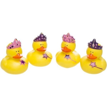 LG-Imports 4x Badeendjes prinsessen badspeelgoed 5 cm - Speelgoed - Badspeeltjes - Badeendjes