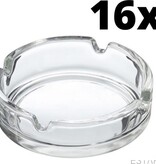 Vivalto ESTARK® 16 x Asbak Glas - Standaard - Glazen Asbakken - Ashtray - Horeca - Café - 9 cm - Tafel Asbak - 16 STUKS
