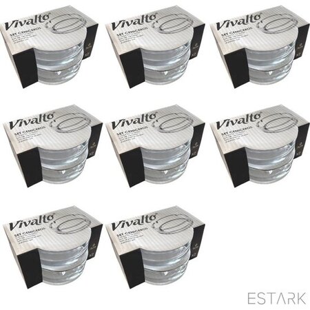 Vivalto ESTARK® 16 x Asbak Glas - Standaard - Glazen Asbakken - Ashtray - Horeca - Café - 9 cm - Tafel Asbak - 16 STUKS