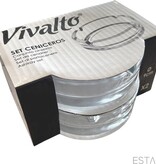 Vivalto ESTARK® 2 x Asbak Glas - Standaard - Glazen Asbakken - Ashtray - Horeca - Café - 9 cm - Tafel Asbak - 2 STUKS