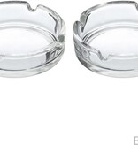 Vivalto ESTARK® 2 x Asbak Glas - Standaard - Glazen Asbakken - Ashtray - Horeca - Café - 9 cm - Tafel Asbak - 2 STUKS