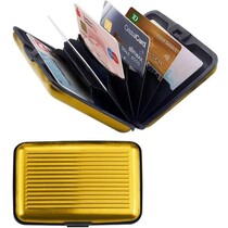 Premium Lichtgewicht Aluwallet Portemonnee Pashouder Goud – 11x7cm | Portemonnees | Anti-Skimming | Credit Cardhouder | Geldknip | Pasjeshouder