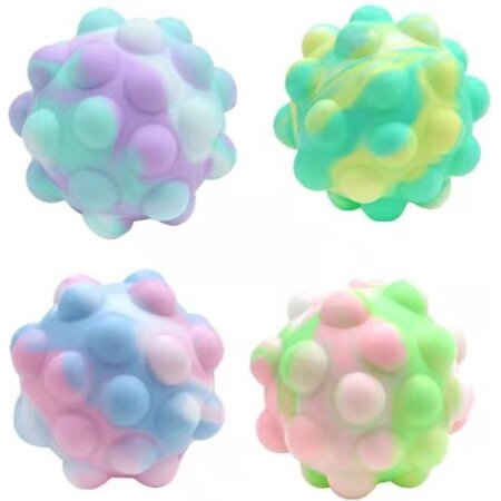 Merkloos Pop-it Bal - Pop it - Fidget - 3D Push Bubble Ball - tie dye - Popits - Bekend van TikTok - Stressbal -