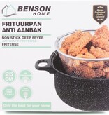 Benson Benson Frituurpan met Korf - Ø 26 cm - Carbonstaal met Marmer Coating