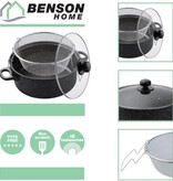 Benson Benson Frituurpan met Korf - Ø 26 cm - Carbonstaal met Marmer Coating