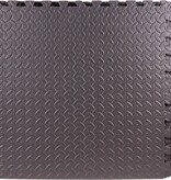 Benson Fitnessmat - Puzzelmat - Sportmat - Yogamat - 4 stuks - 60x60x1,2 cm - Antraciet grijs zacht- Totaal 120x120cm