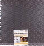 Benson Fitnessmat - Puzzelmat - Sportmat - Yogamat - 4 stuks - 60x60x1,2 cm - Antraciet grijs zacht- Totaal 120x120cm