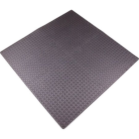 Benson Fitnessmat - Puzzelmat - Sportmat - Yogamat - 4 stuks - 60x60x1,2 cm - Antraciet grijs zacht- Totaal 120x120cm