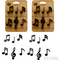 ESTARK® Muziek Magneten - Set 12 STUKS